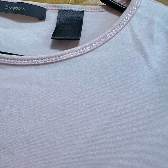 Liz Claiborne ballerina pink size M blouse with logo - Picture 5 of 9